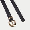 Ceinture fine noir femme