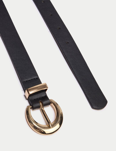 Ceinture fine noir femme