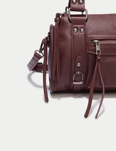 Sac port&eacute; main bordeaux femme