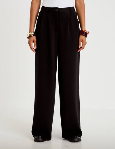 Pantalon bootcut taille standard noir femme