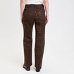 Pantalon droit marron femme