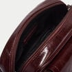 Sac aspect daim bordeaux femme
