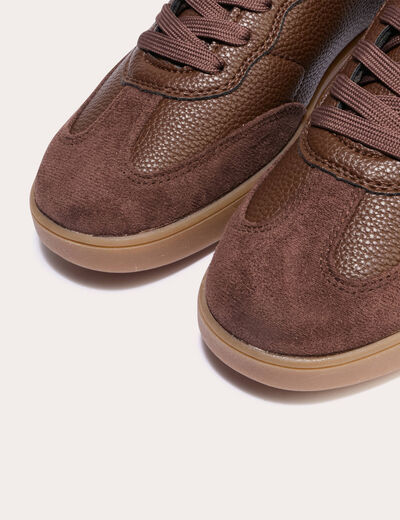 Baskets basses marron femme