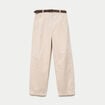 Pantalon barrel ceinture amovible ecru femme