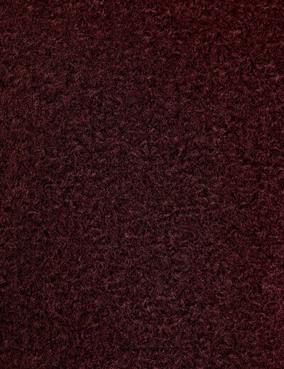 Sweat col montant rouge fonc&eacute; femme