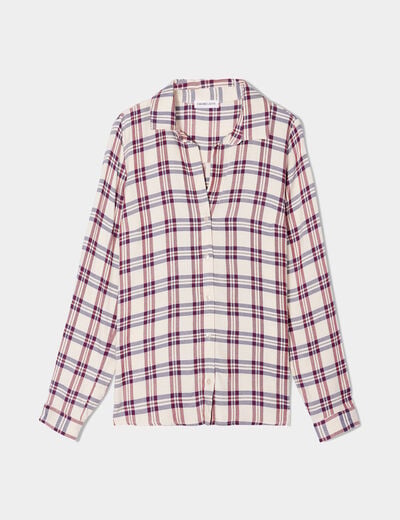 Chemise manches longues creme femme