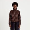 Veste oversize manches longues marron chocolat femme