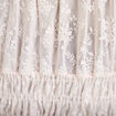 Blouse cintr&eacute;e col carr&eacute; dentelle rose clair femme