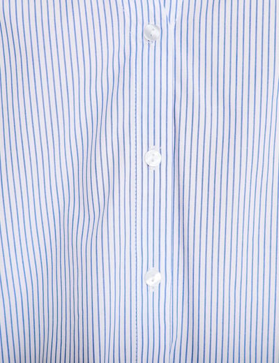 Blouse col v manches 3/4 bleu ciel femme
