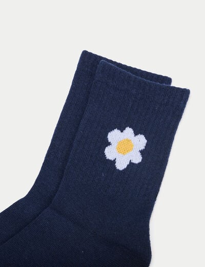 Chaussettes bleu marine femme