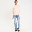 Pull avec col roul&eacute; ecru femme