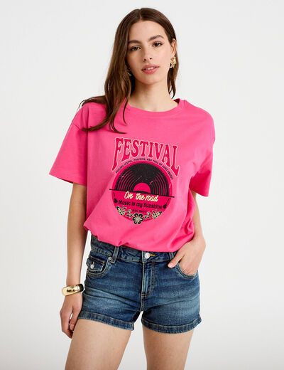 Short slim cigarette en jean stretch denim dirty femme