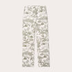 Jean droit taille haute blanc femme