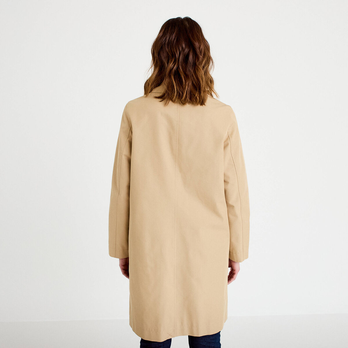 Trench col chemise sable femme