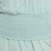 Blouse cintr&eacute;e col v manches courtes vert pastel femme