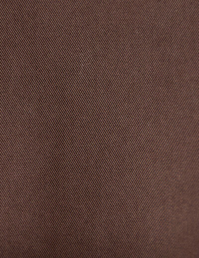 Veste courte boutonn&eacute;e doublure vichy marron fonc&eacute; femme