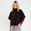 Poncho col am&eacute;ricain noir femme