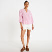 Blouse col tunisien rose femme