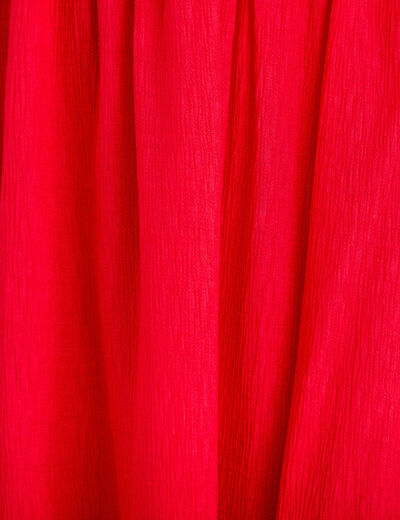 Robe longue &eacute;vas&eacute;e col v sans manches rouge femme