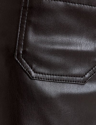 Pantalon bootcut 3/4 taille haute noir femme