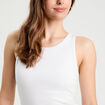 D&eacute;bardeur c&ocirc;tel&eacute; avec brassi&egrave;re int&eacute;gr&eacute;e blanc femme