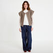 Pull manches ajour&eacute;es ecru femme