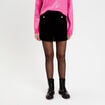 Short stretch d&eacute;tails coeur noir femme