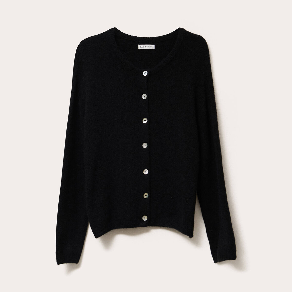 Gilet manches longues noir femme