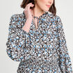 Robe &eacute;vas&eacute;e volant&eacute;e noir femme