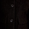 Veste droite bouclette col montant noir femme