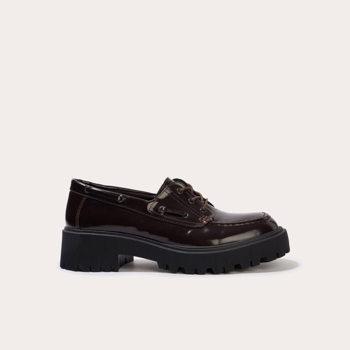 Mocassins &agrave; talon marron fonc&eacute; femme