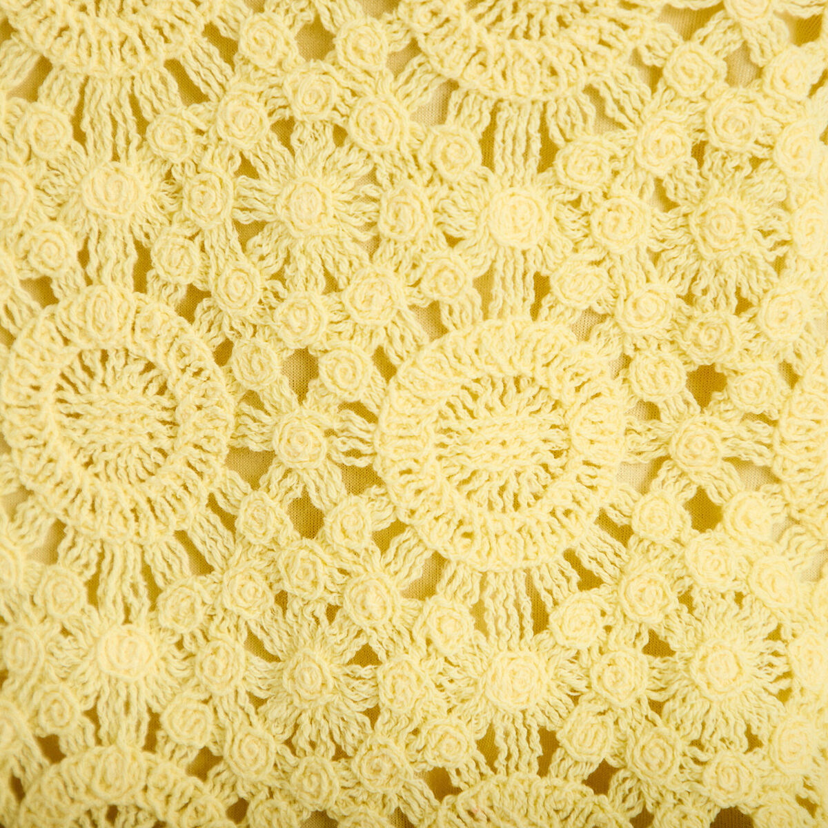 D&eacute;bardeur effet crochet jaune clair femme