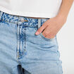 Jean coupe large denim triple stone femme