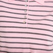 Polo manches courtes col chemise rose femme