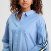 Chemise manches longues bleu femme