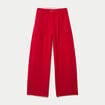 Pantalon barrel taille standard rouge femme