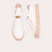 Baskets espadrilles plates ecru femme