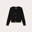 Gilet boutons coeur noir femme