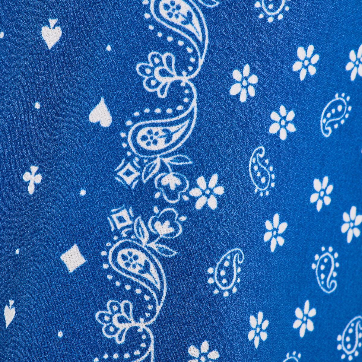 Blouse nou&eacute;e sans manches bleu femme