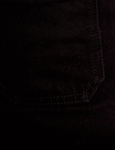 Jean wide leg cropped taille haute denim noir femme