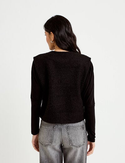 Gilet sans manches noir femme