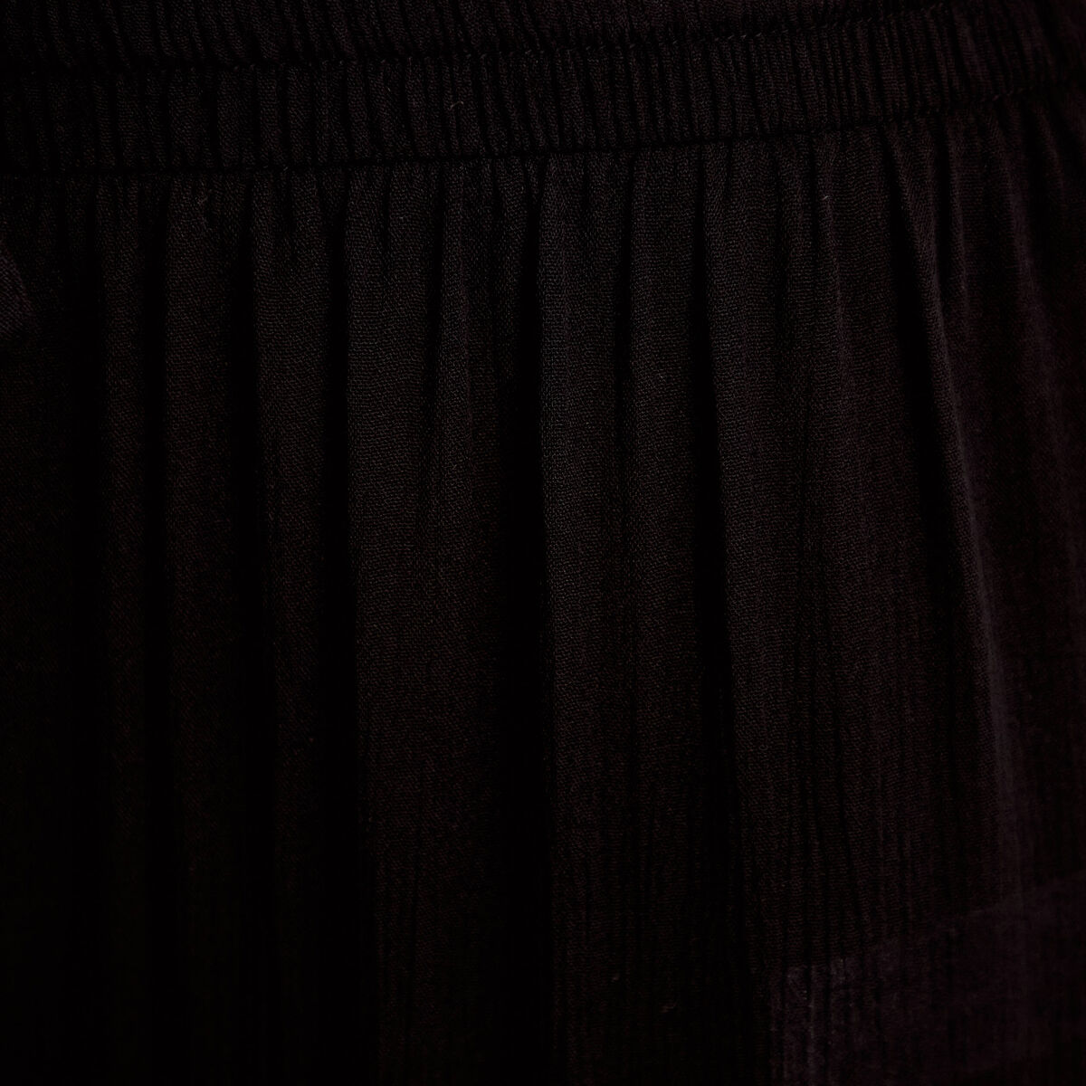 Jupe longue pliss&eacute;e &eacute;vas&eacute;e noir femme