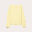 Pull manches longues jaune clair femme