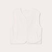 Gilet sans manches effet polaire ecru femme