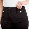 Pantalon bootcut taille basse noir femme