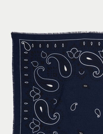 Foulard bleu electrique femme