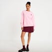 Sweat oversize col rond manches longues rose clair femme