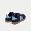 Baskets basses &agrave; lacets bleu marine femme