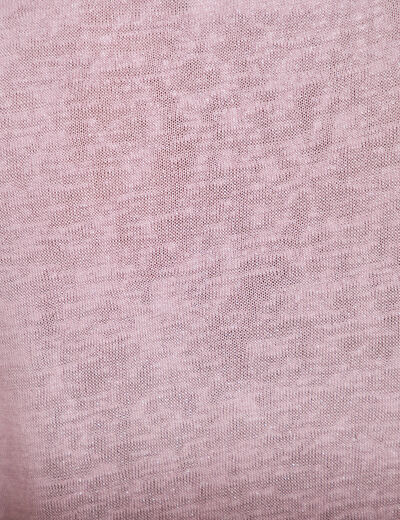 T-shirt manches dentelle parme femme