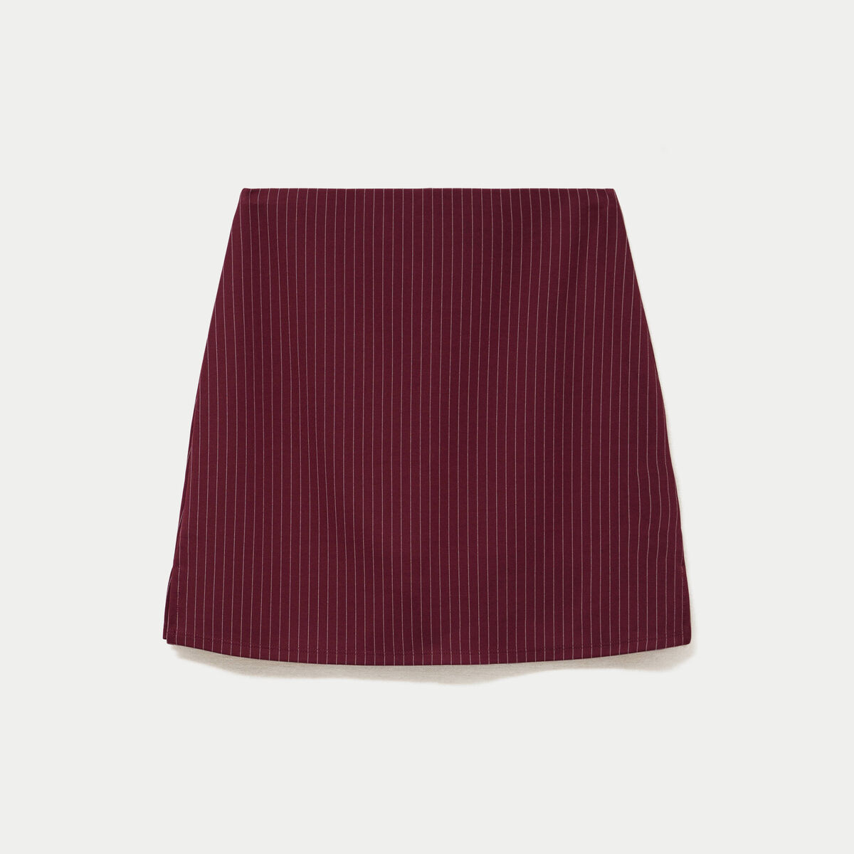 Jupe-short droite en maille rouge femme